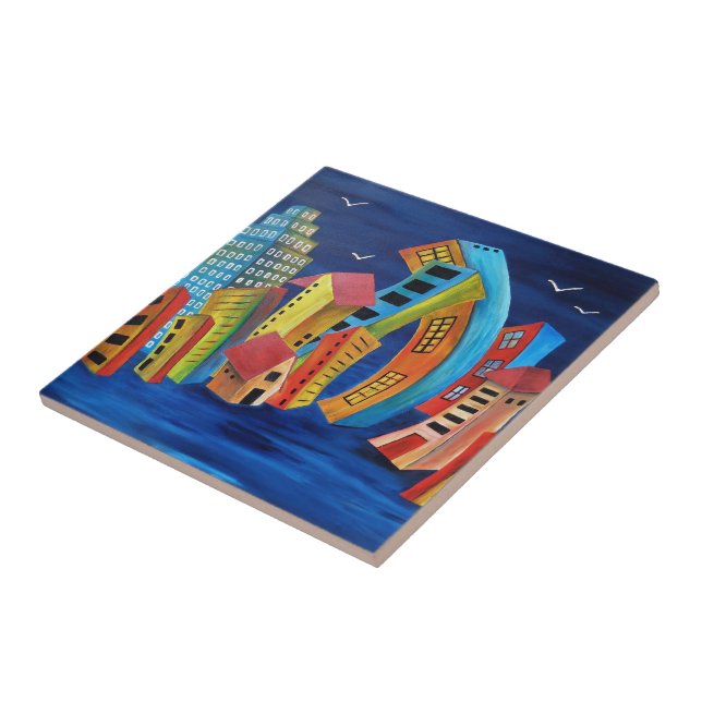 Azulejo La ciudad flotante (Lado)