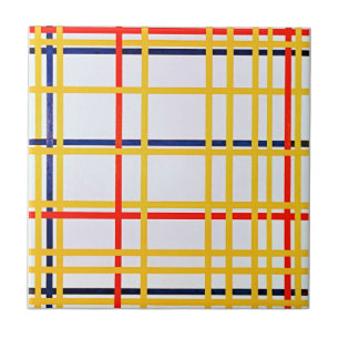 Azulejo La ciudad I de Nueva York de Mondrian, con una mej