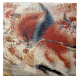 Azulejo La ciudad se levanta (por Umberto Boccioni)