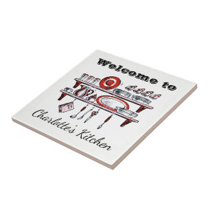 Azulejo La cocina retra el   del país personalizó la