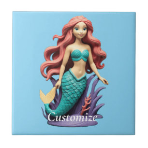 Azulejo La comedida sirena de cabeza roja Thunder_Cove