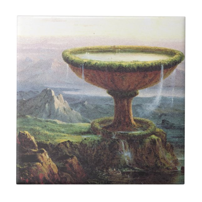 Azulejo La copa del titán por Thomas Cole (Frente)
