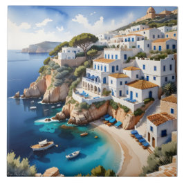 Azulejo La costa de Ibiza alberga muchas hermosas vistas g