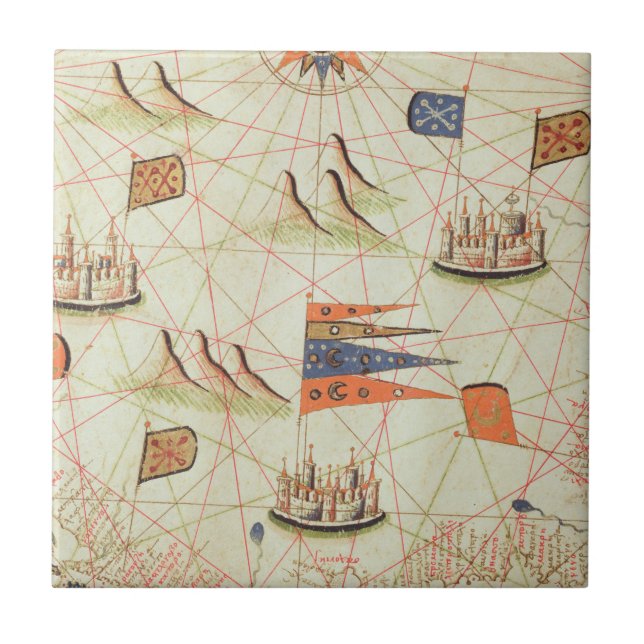 Azulejo La costa de Túnez y el golfo de Gabes (Frente)