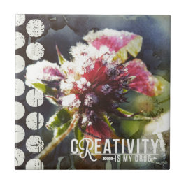 Azulejo La creatividad de las flores escarpadas es mi drog