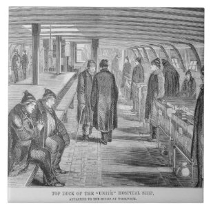 Azulejo La cubierta superior del "une" el buque hospital