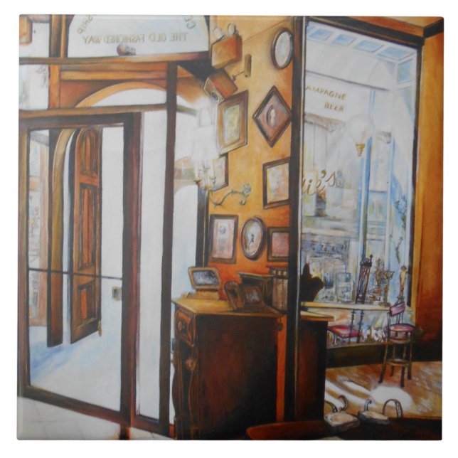 Azulejo La curiosidad es la herramienta de los sabios (Frente)