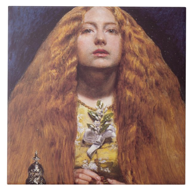 Azulejo La dama de honor (por John Everett Millais) (Frente)