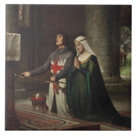 Azulejo La Dedicación (Caballero medieval y su Dama)