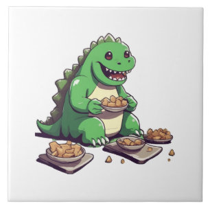Azulejo La dieta de los dinosaurios mañana
