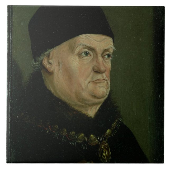 Azulejo La díptica de Matheron: retrato de Rene I el (Frente)