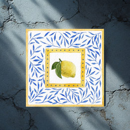 Azulejo "La Dolce Vita" Diseño limón mediterráneo italiano
