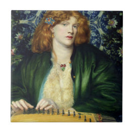 Azulejo La ducha azul (de Dante Gabriel Rossetti)