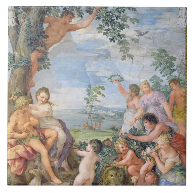 Azulejo La época dorada (fresco) (Frente)