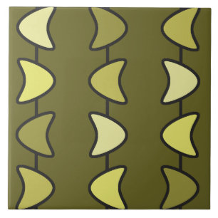 Azulejo La era atómica Boomerangs Olive Green