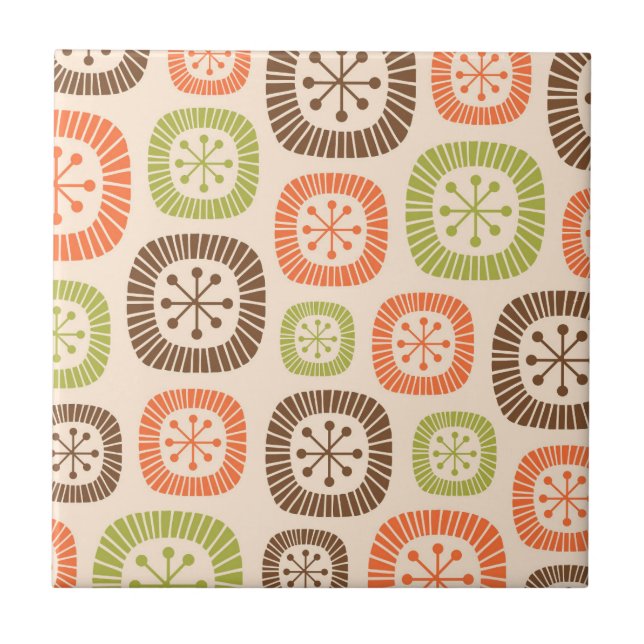 Azulejo La era atómica moderna de mediados del siglo XX (Frente)