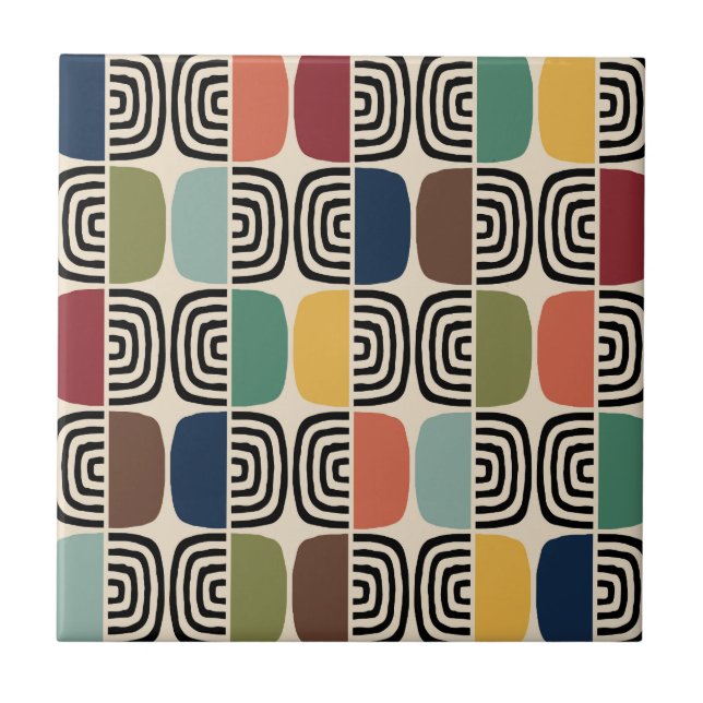 Azulejo La era atómica moderna de mediados del siglo XX (Frente)