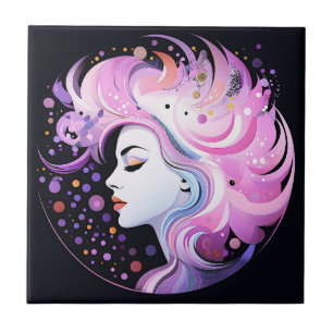 Azulejo "La esencia de la elegancia" La belleza femenina