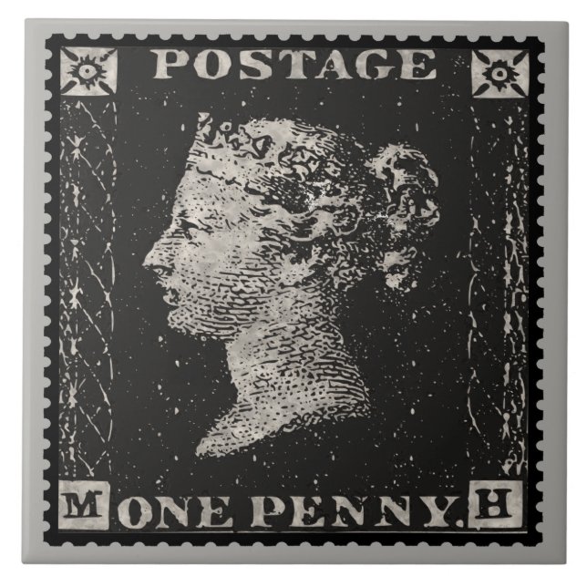 Azulejo La estampilla de los rehenes negros penny (Frente)