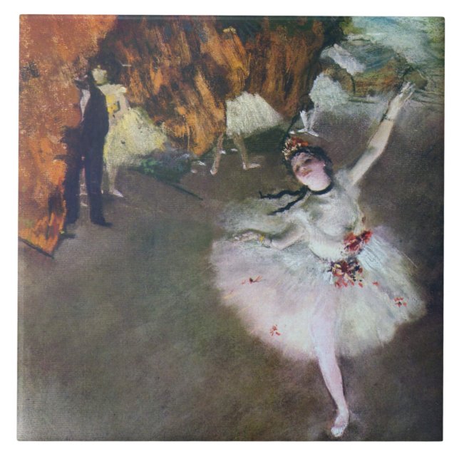 Azulejo La estrella, Ballerina, Edgar Degas (Frente)