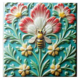Azulejo La exploración de una chaqueta amarilla