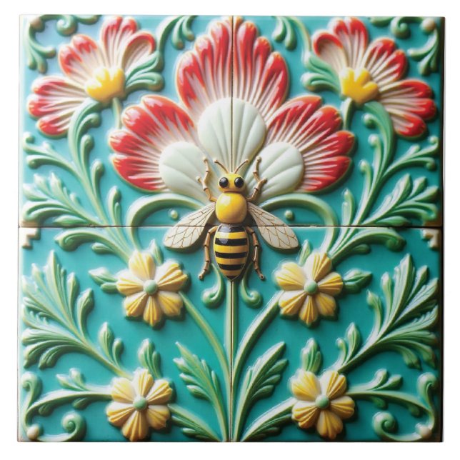 Azulejo La exploración de una chaqueta amarilla (Frente)