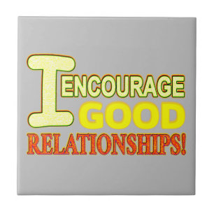 Azulejo La Expresión Cute Diseña BUENAS RELACIONES. ¡Hazte
