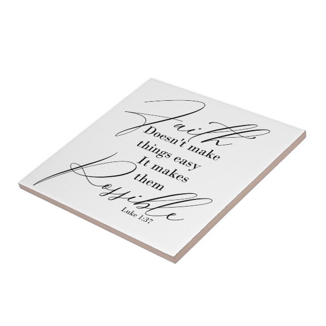 Azulejo La fe hace posibles las cosas (Lado)