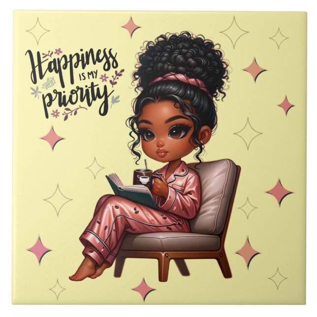 Azulejo La Felicidad De Nicole Es Mi Tile Cerámico Priorit (Frente)