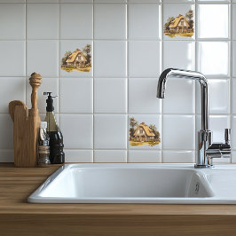 Azulejo La felicidad es casera