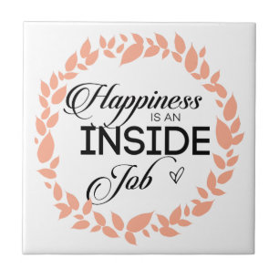 Azulejo La Felicidad Es Una Esposa De Trabajo Interior