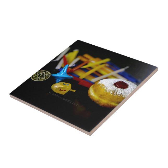 Azulejo La feliz estrella de David de SlipperyJoe me acuñó (Lado)