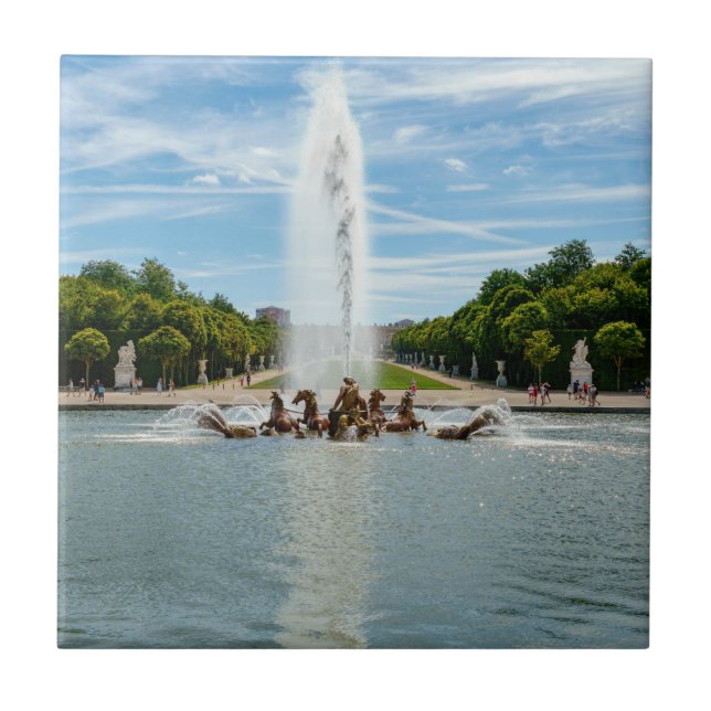 Azulejo La fuente del Apolo en los jardines de Versalles (Frente)