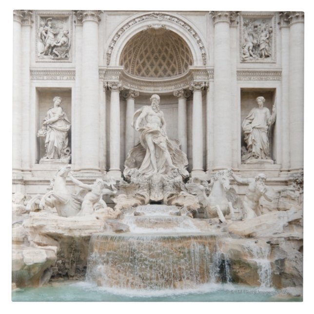 Azulejo La fuente del Trevi (italiano: Fontana di Trevi) (Frente)