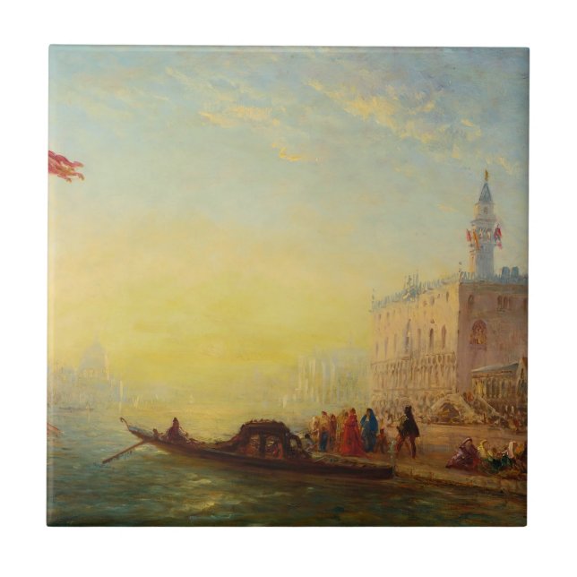 Azulejo La Gondole, Quai Des Esclavons - Félix Ziem (Frente)