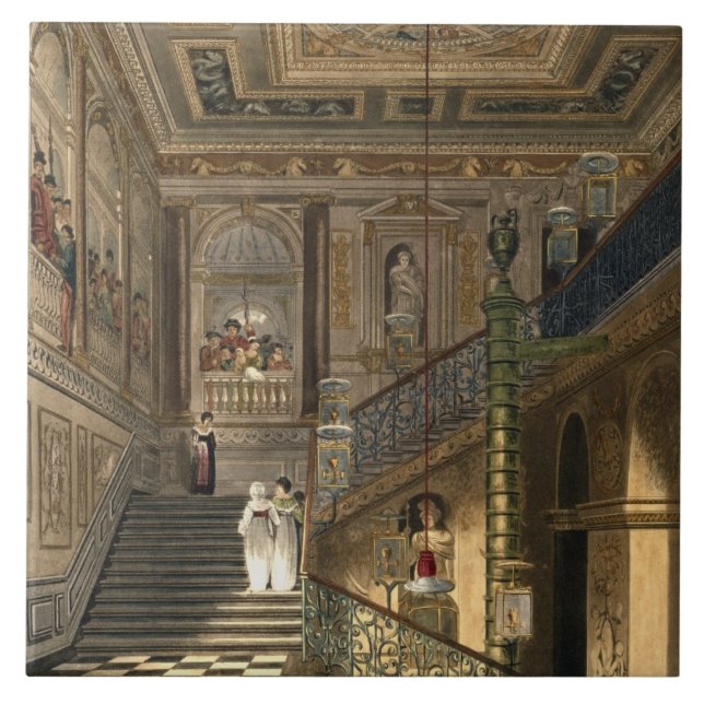 Azulejo La gran escalera en el palacio de Kensington de (Frente)