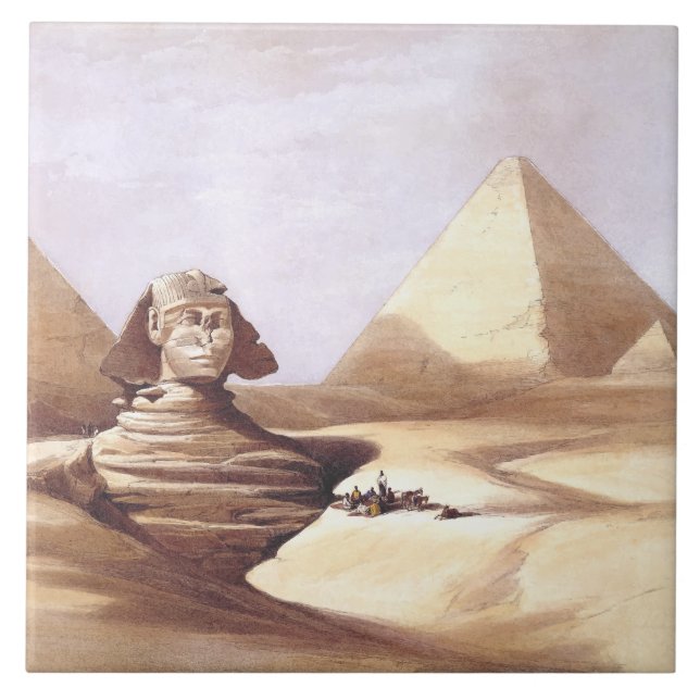 Azulejo La Gran Esfinge, Pirámides de Giza (Frente)