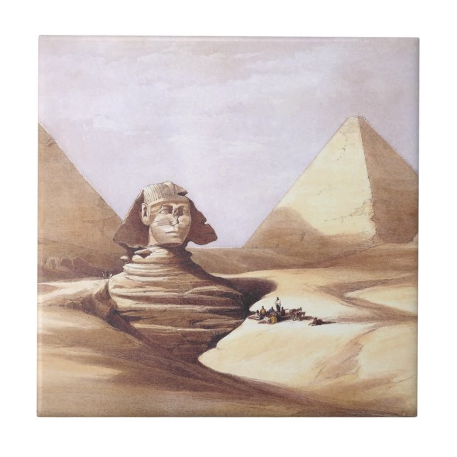 Azulejo La Gran Esfinge, Pirámides de Giza (Frente)