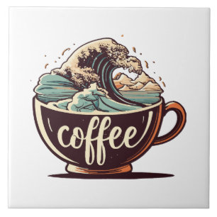 Azulejo La Gran Ola De Café