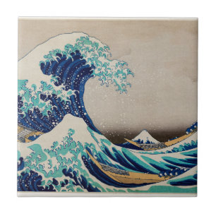 Azulejo La Gran Ola, famosa pintura japonesa
