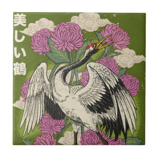 Azulejo La Grulla Hermosa