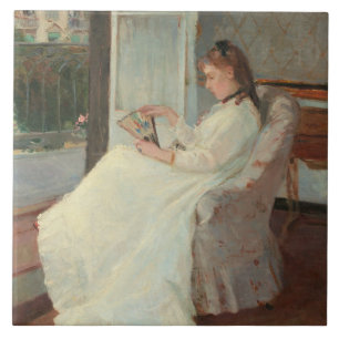 Azulejo La hermana del artista en una ventana, 1869