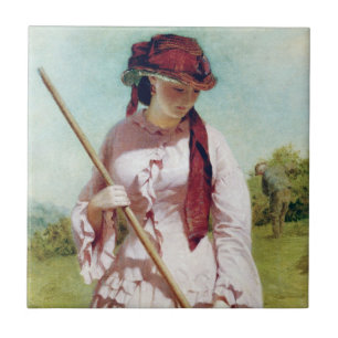 Azulejo La hija del granjero (Belleza rural)