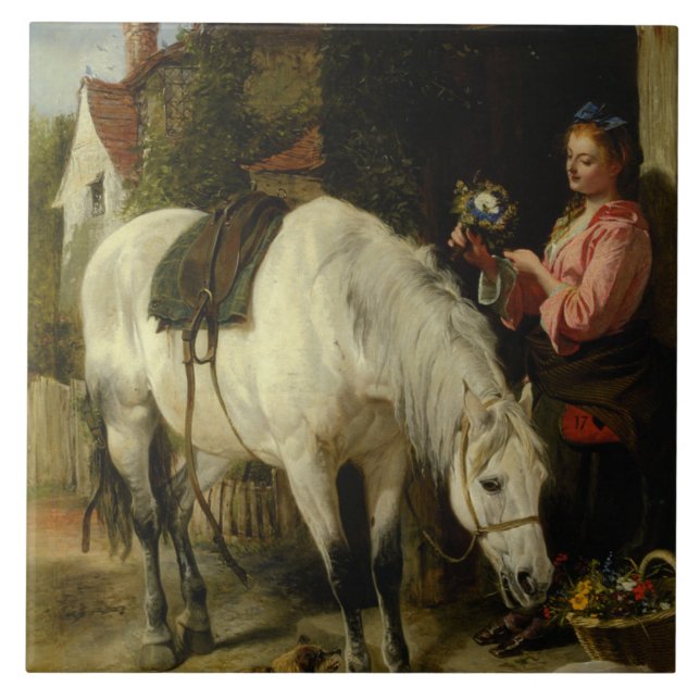 Azulejo La hija del vintage Richard Ansdell (Frente)
