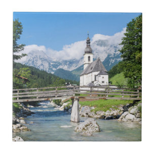 Azulejo La iglesia parroquial de Ramsau