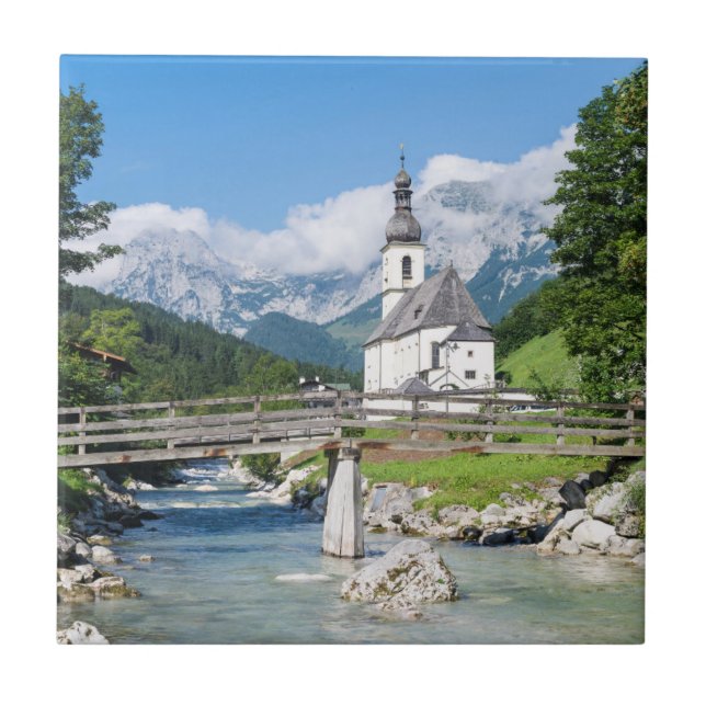 Azulejo La iglesia parroquial de Ramsau (Frente)