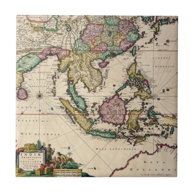 Azulejo La India y Ceilán a Australia (Frente)