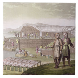 Azulejo La industria pesquera, Terranova, de 'Le Costu