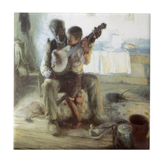 Azulejo La lección del banjo (Frente)