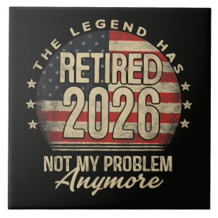 Azulejo La leyenda se ha retirado 2026 divertido 